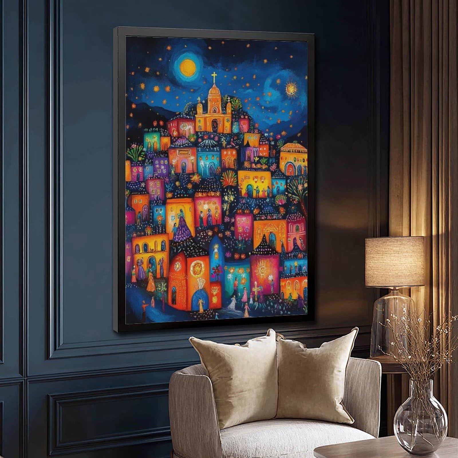 LXWNZE Noche De Rábanos Art_ Oaxaca Ravanello Festival Canvas Poster Wall Art Decor Stampa Dipinti per soggiorno Camera da letto Decorazione 40,6 cm L x 61 cm W