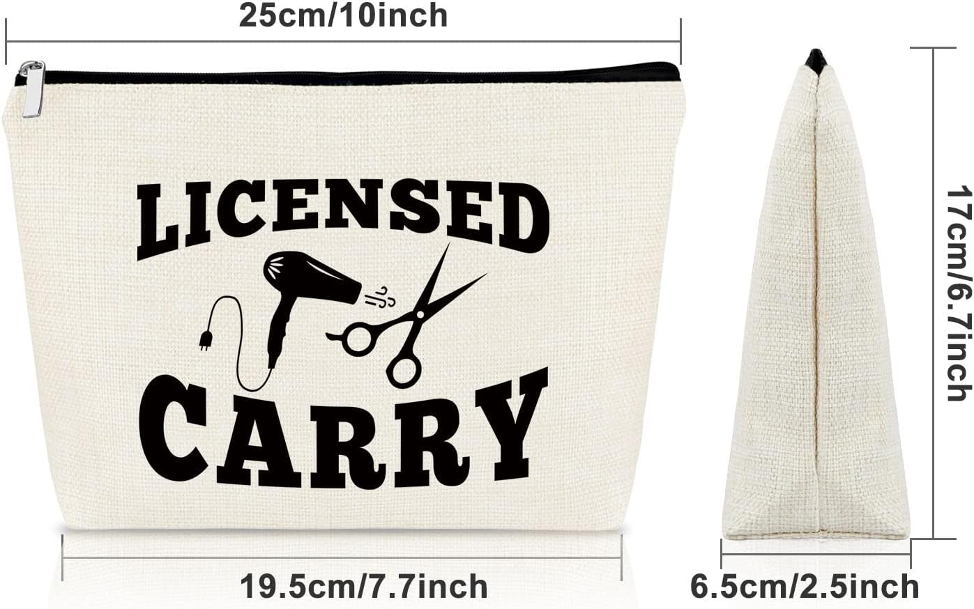 Hairdresser Gift Ideas: Makeup Bag & Cosmetic Bag for Salon Owner & Stylist Appreciation Gifts image 4