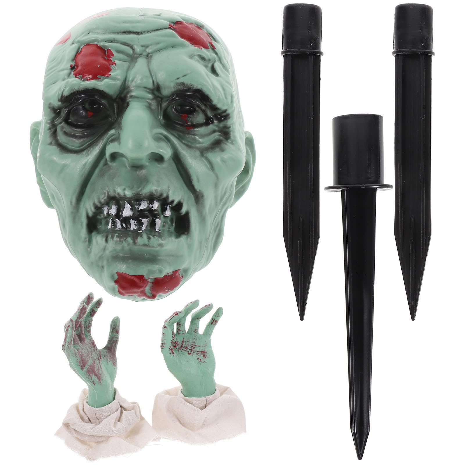 Squelette en Plastique Réaliste Halloween Décoration Extérieure Piquets