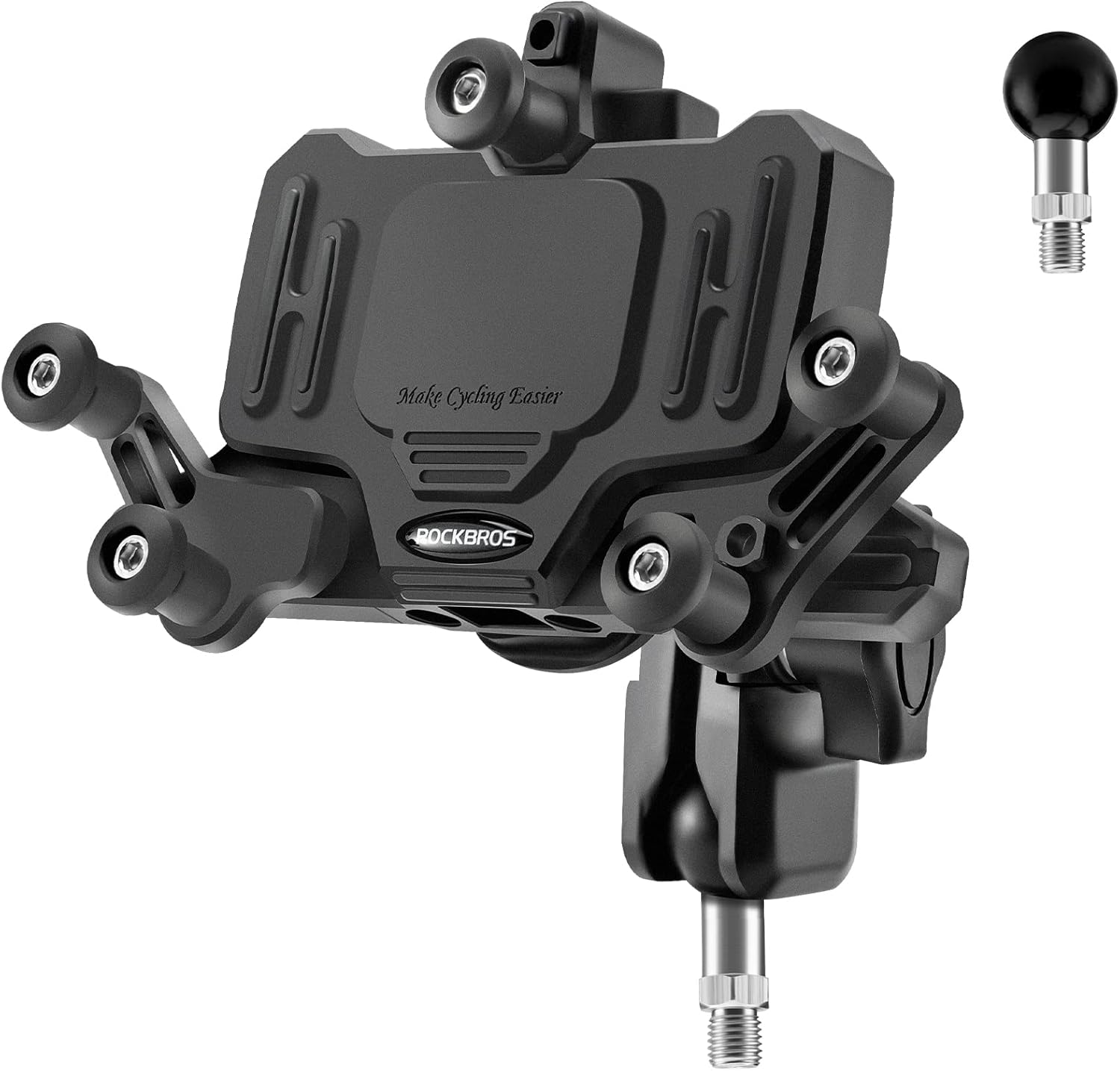 ROCKBROS Motorcycle Phone Mount Holder with Shock Absorption Ball Aluminium Alloy Motorcycle