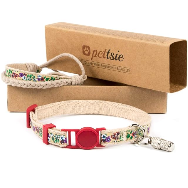 Collar para Gatos con Hebilla de Seguridad y Brazalete de Amistad Marca Pettsie