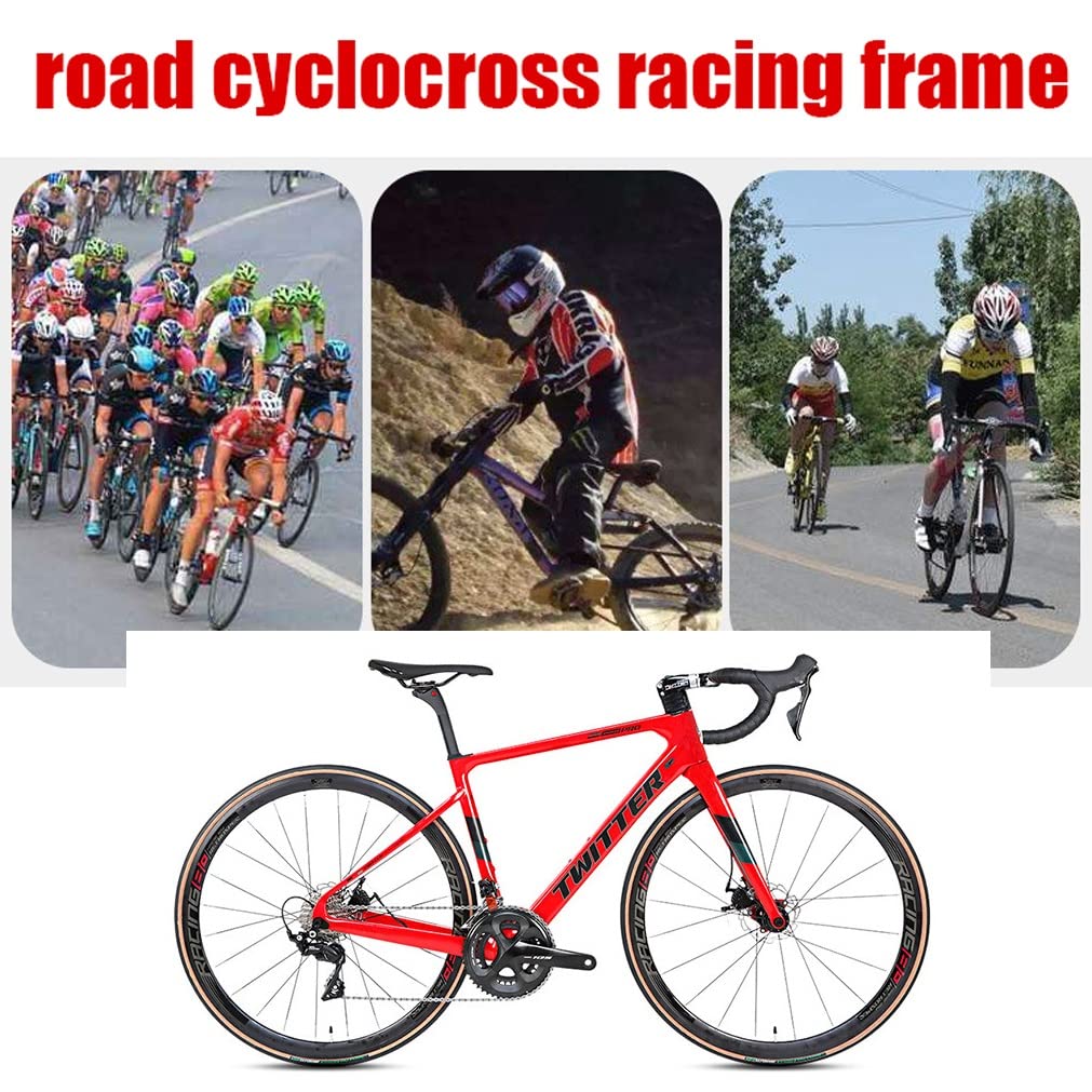 Cadre Vélo Route Carbone 700C - Taille Multiple, Compatible Shimano/SRAM, Garantie 2 Ans