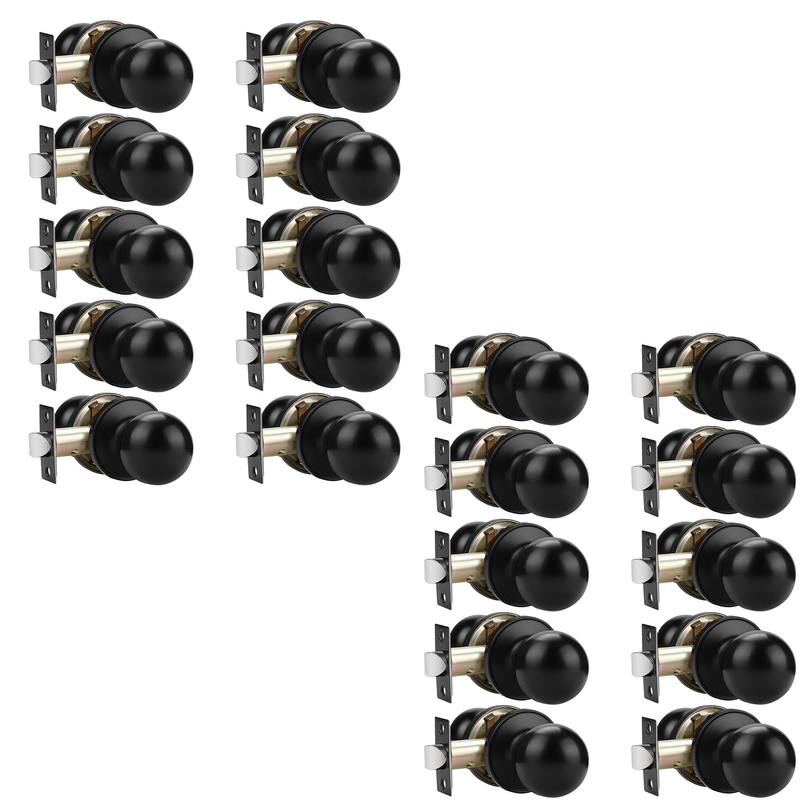 Probrico Satin Nickel Door Knobs - 10 Pack -21