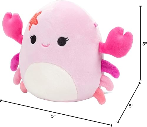 Miniatura 7 de Squishmallows Cailey The Crab original de 5 pulgadas – Peluche oficial de Jazwares – Juguete coleccionable pequeño suave y esponjoso – Añádelo a tu