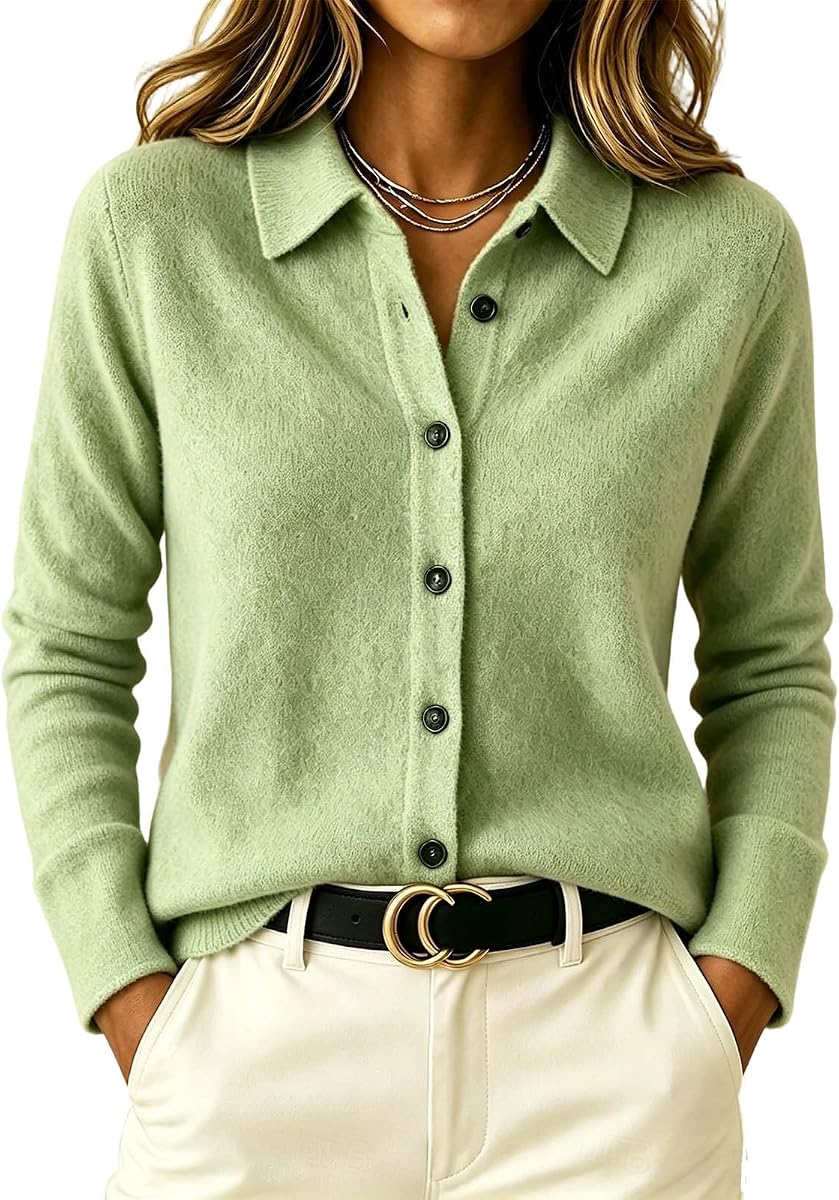 Chaqueta ligera de otoño con botones para mujer