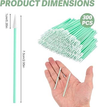 300PCS Foam Cleaning Swabs Sticks with Tapered Tips