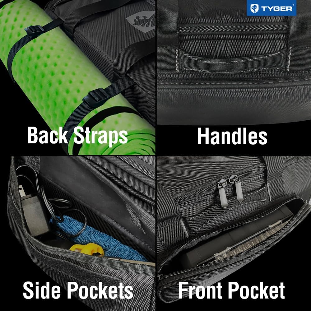 TYGER Rear Underseat Cargo Storage Bag Organizer Small Size 5.5 Gallons Compatible with Ford, Chevy, Ram and Toyota Crew Cab Full Size Pickup Trucks | TG-CB3U1218