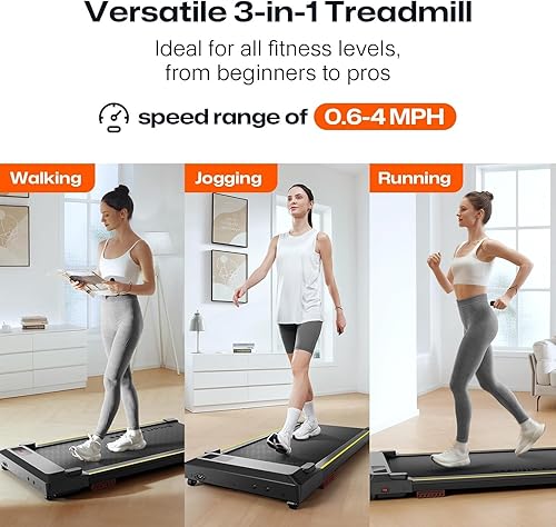 Miniatura 2 de UREVO Almohadilla para caminar, caminadora portátil debajo del escritorio, almohadilla de 2.5 HP para caminadora para el hogar y la oficina, máquina