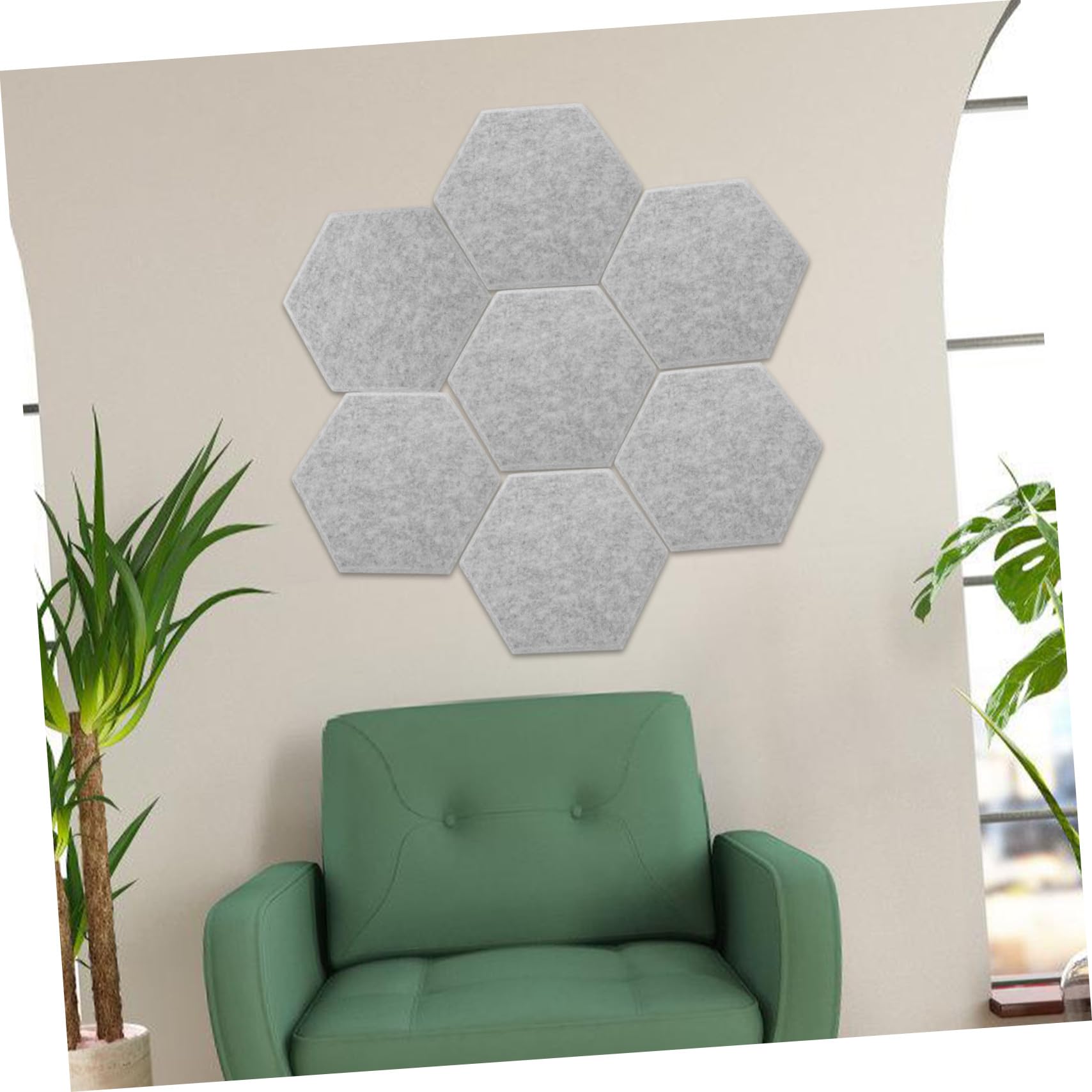 STOBAZA 12 piezas Paneles Acústicos para Pared Fieltro Insonorizante Gris Plata Material Absorbente Sonido Aislamiento para Estudio Oficina Hogar