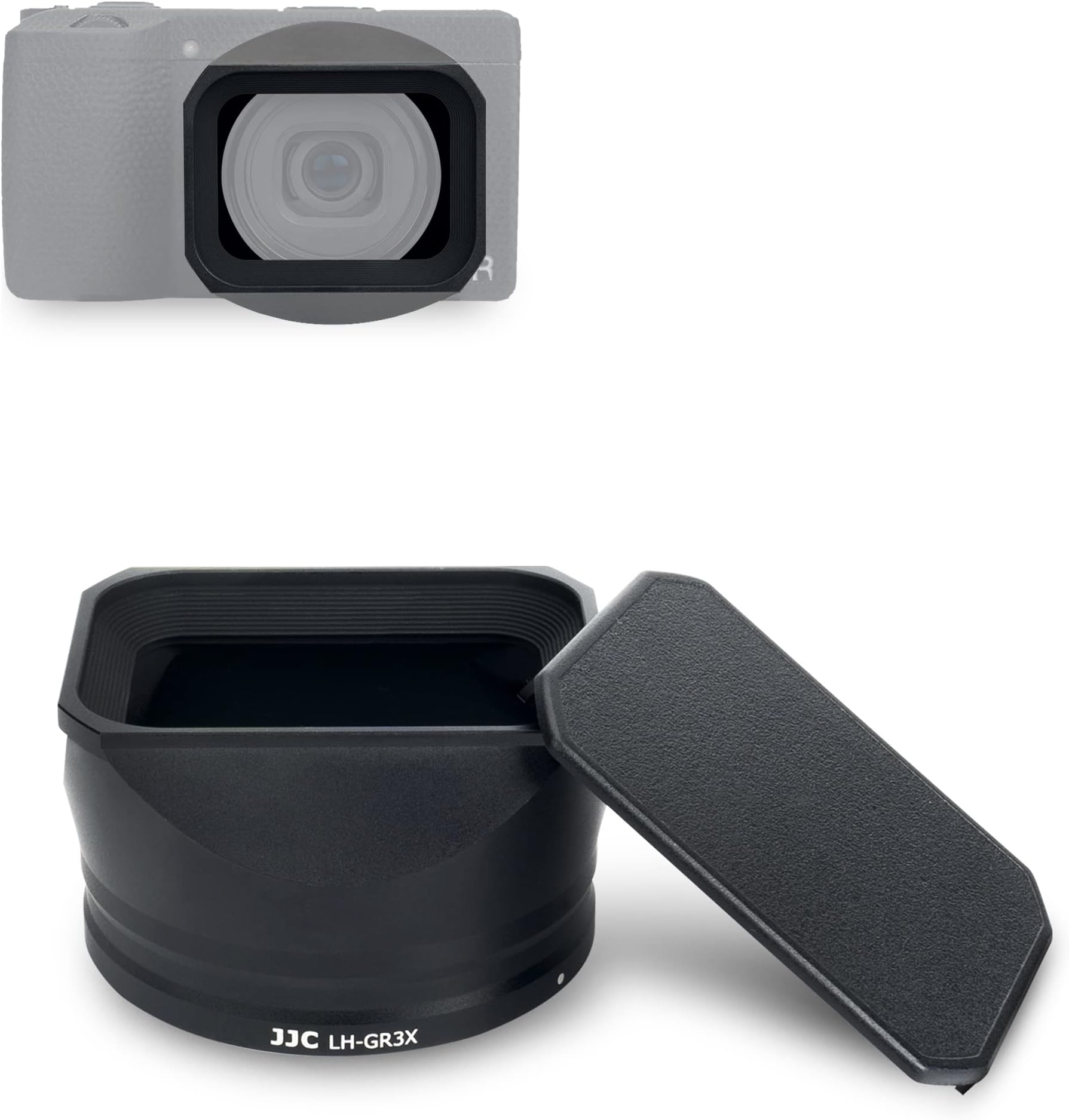 Metal Lens Hood for Ricoh GR IIIx GR3x Digital Camera, Bayonet Lens Shade with Hood Cap for Better Protection