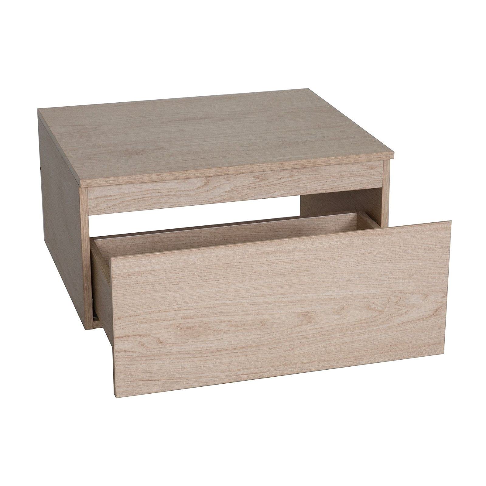 Mueble de baño Will – encimera colgante de 60 cm + lavabo + espejo + mueble cajón + escuadras