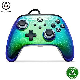 PowerA Advantage Wired Controller for Xbox Series X|S - Raptor Chrome, gamepad, wired video game controller, gaming controller, USB-C, Works with Xbox One, Officially Licensed