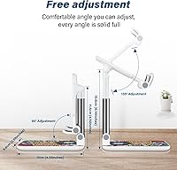 Vista 6 de Soporte plegable para teléfono de escritorio - Soporte de ángulo ajustable para iPhone y Samsung Smartphone