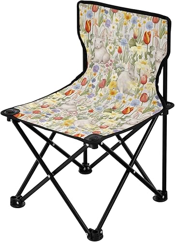 Outdoor Folding Easter Bunny Eggs Cute Rabbit Camping Chairs for Adults Portable Camping Chair Lightweight Lawn Chair 202a6112