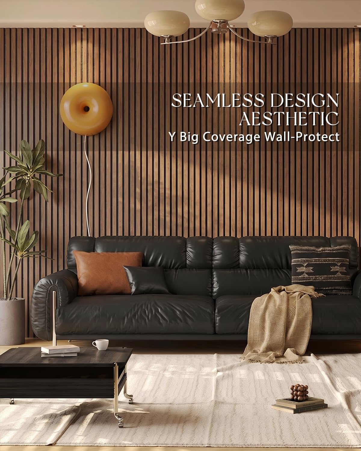 ARPEOTCY 6 Pack Square Felt Acoustic Panels for Walls, Brown Sound Absorbing Panels, Decorative Wall Panels for Office Bedroom, Noise Reducing, Wide Narrow Stripes Pattern Design, 23.6x23.6in