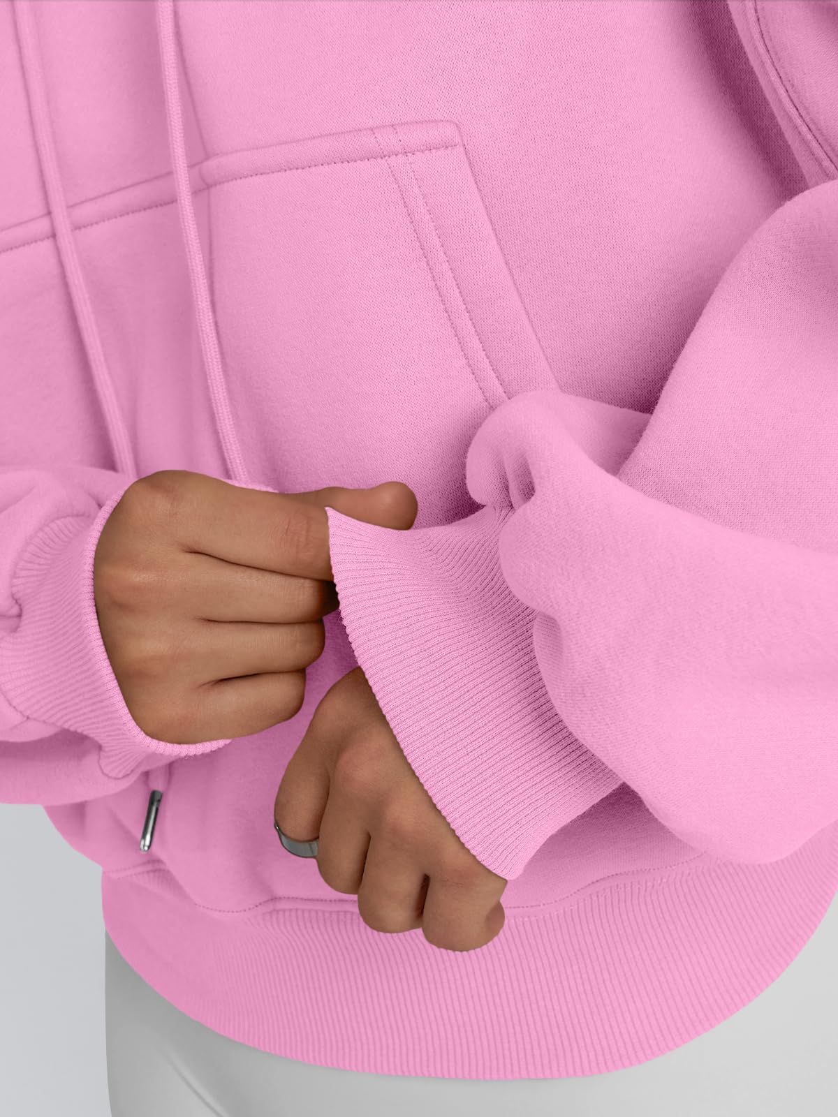 Trendy Queen Lindas sudaderas cortas con capucha para mujer, de manga larga, para otoño y invierno, 2025