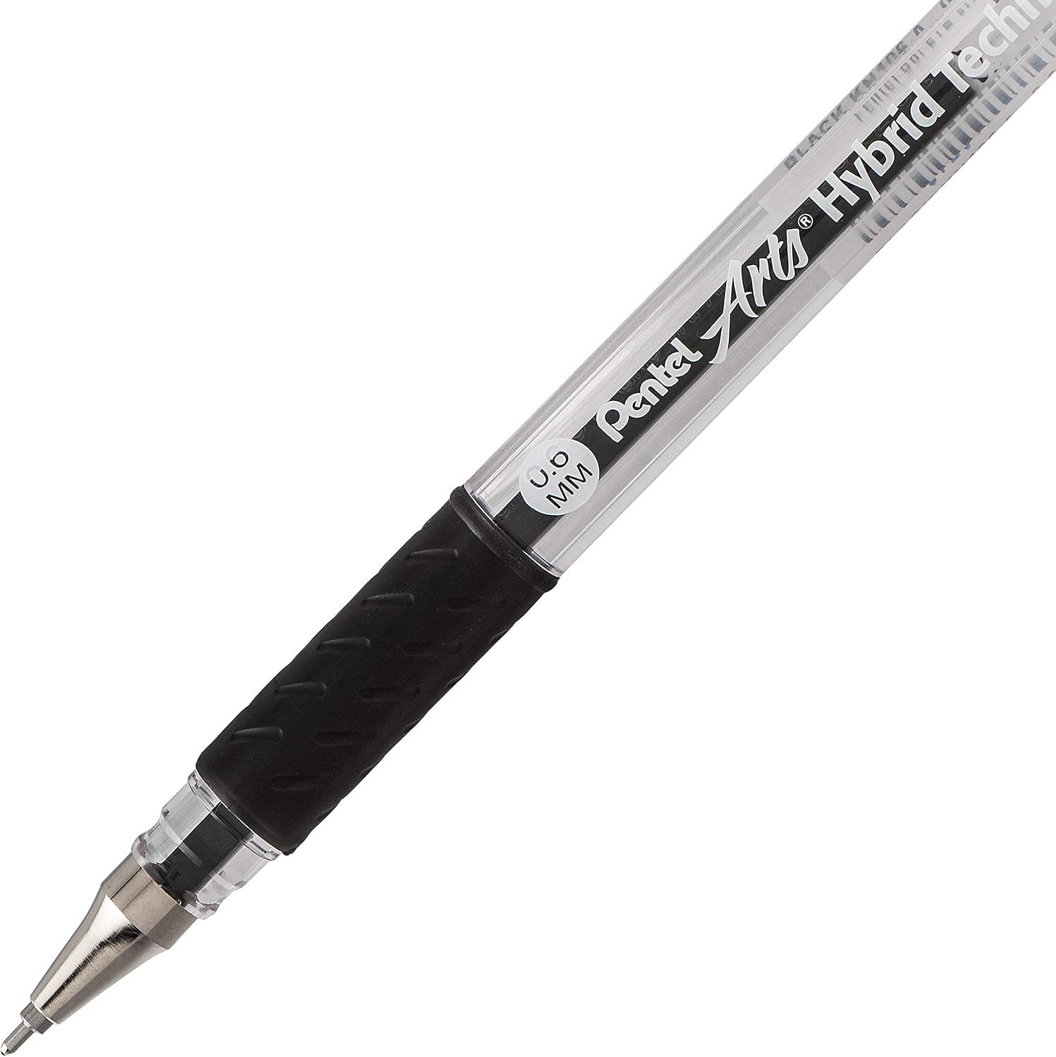 Pentel Arts Hybrid Technica 0.6 mm Pen, Fine Point, Black Ink, Box of 12 (KN106-A)