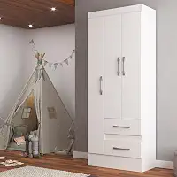 Guarda-roupa Infantil Tiana 3 Portas 2 Gavetas Branco