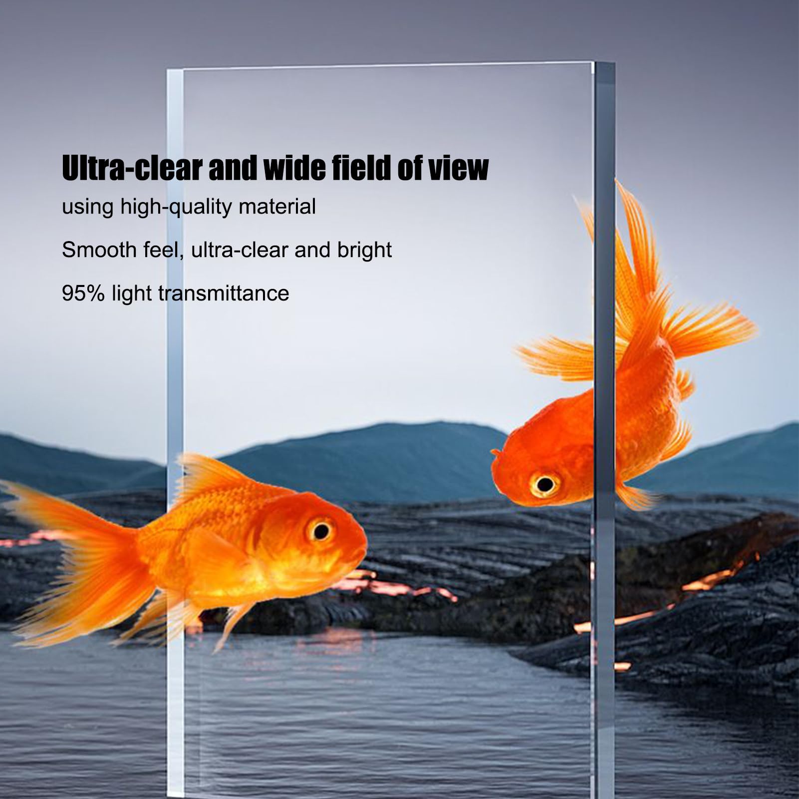 Kit De Inicio para Acuario Mini Pecera Compacta De Vidrio De Alta | Accesorios decorativos LED para kit de acuario pequeño Escritorio, Sala De Estar, Ho