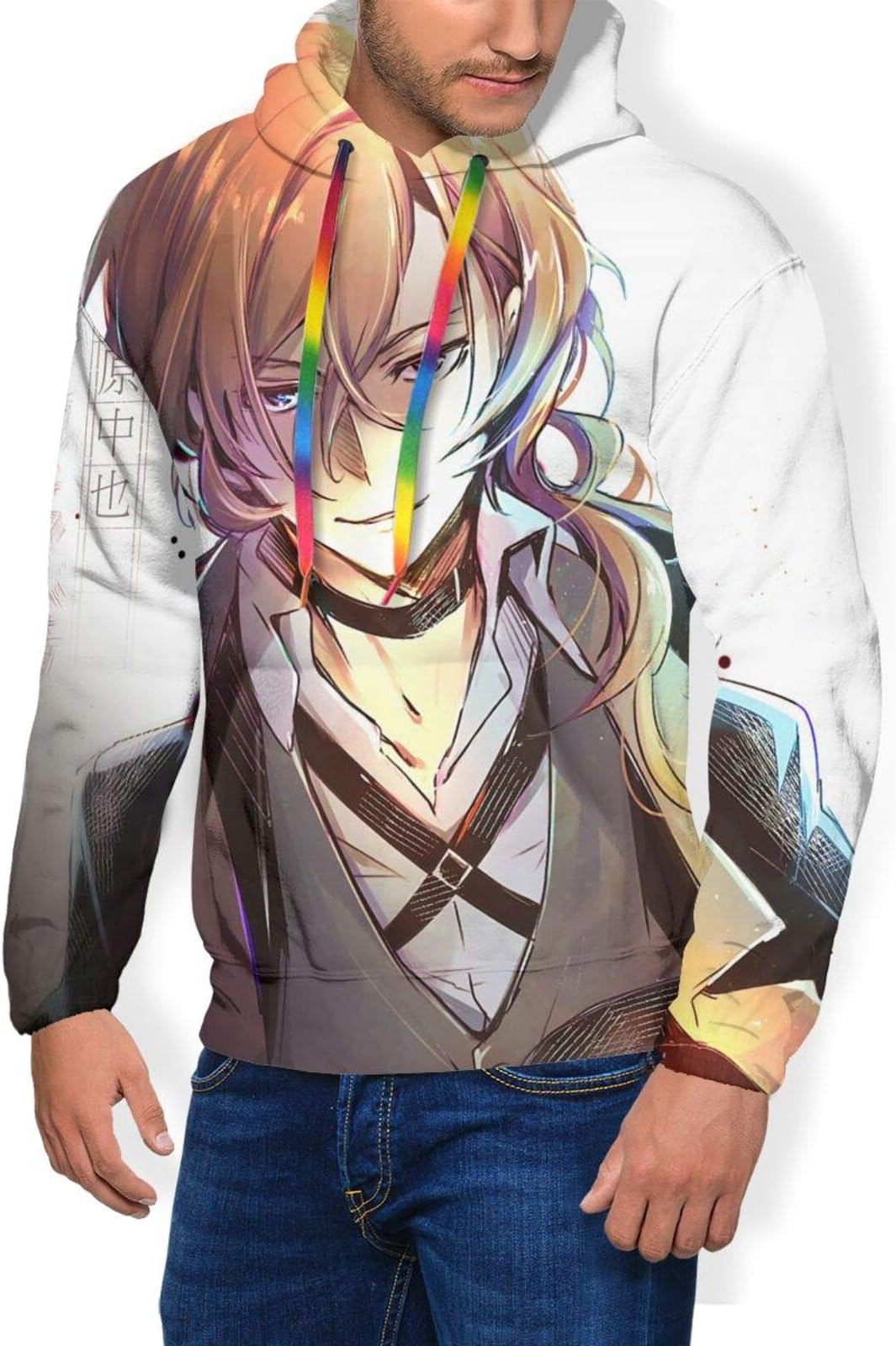 Gintamade Men's Warm Thick Hoodies Bungou Stray Dogs Chuuya Nakahara Sweatshirts Anime Hoodie
