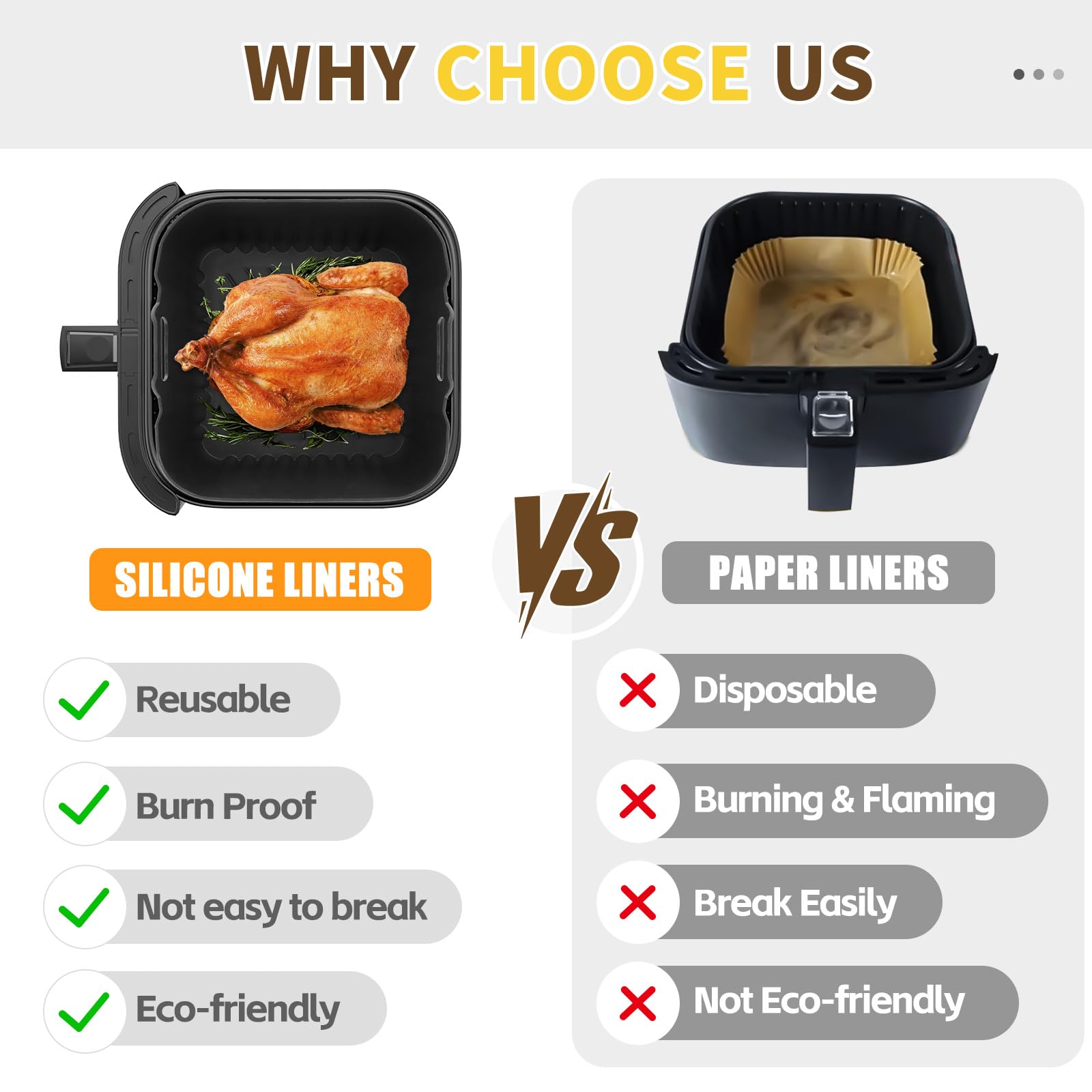Moule Silicone Air Fryer Friteuse pour Moulinex air fryer deux compartiments, très grande capacité 11L EZ942BF0, Réutilisable Accessoires Plat Panier Silicone pour Tefal Dual Easy Fry XXL EY942BE0