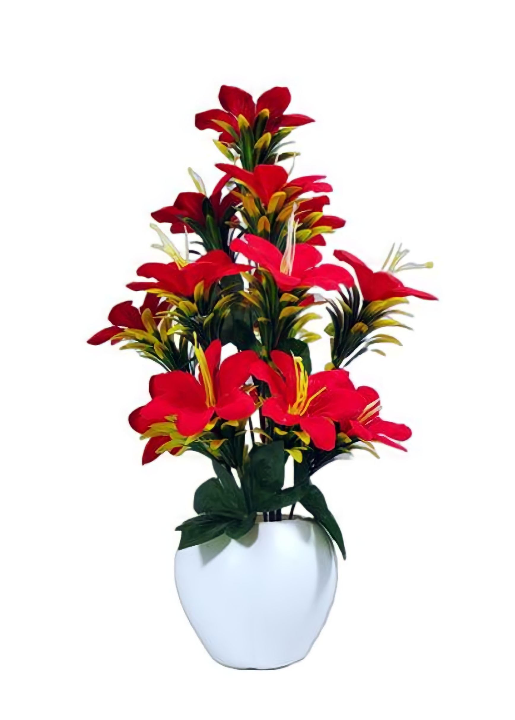 Sunever Lily Flower Artificial Plant with Fancy Plastic Pot,Color Multicolor with Fancy Flower for Home, Party Office Decoration (B0CQYVM17M) Amazon Price History, Amazon Price Tracker