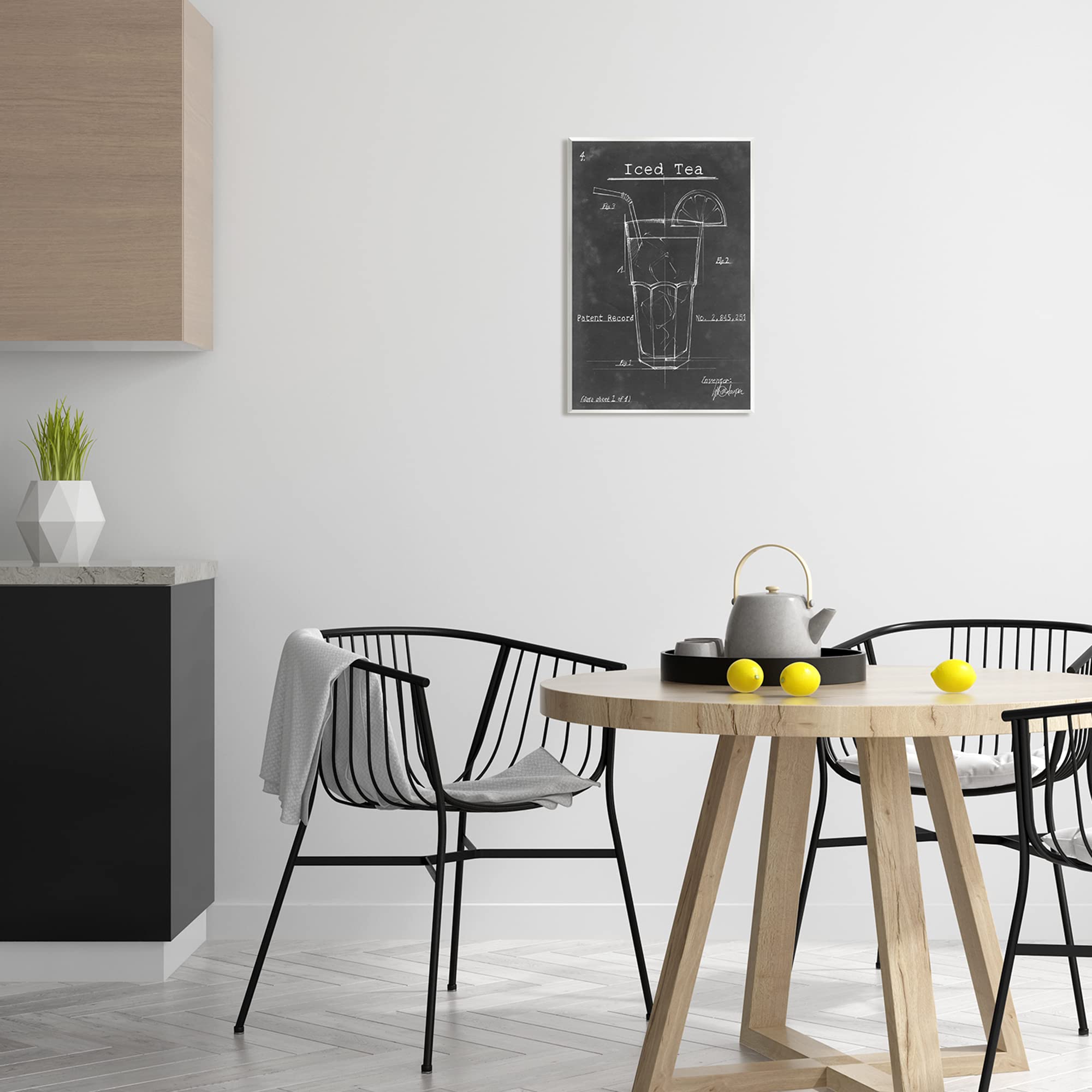 Stupell Industries Iced Tea Patent Diagram Beverage Wood Wall Art, Design by Ethan Harper