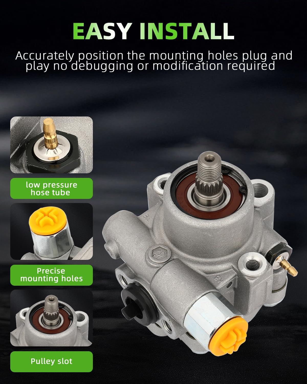 SCITOO Power Steering Pump Replacement for 1998-2001 for Nissan for Altima 21-5218 Power assist pump