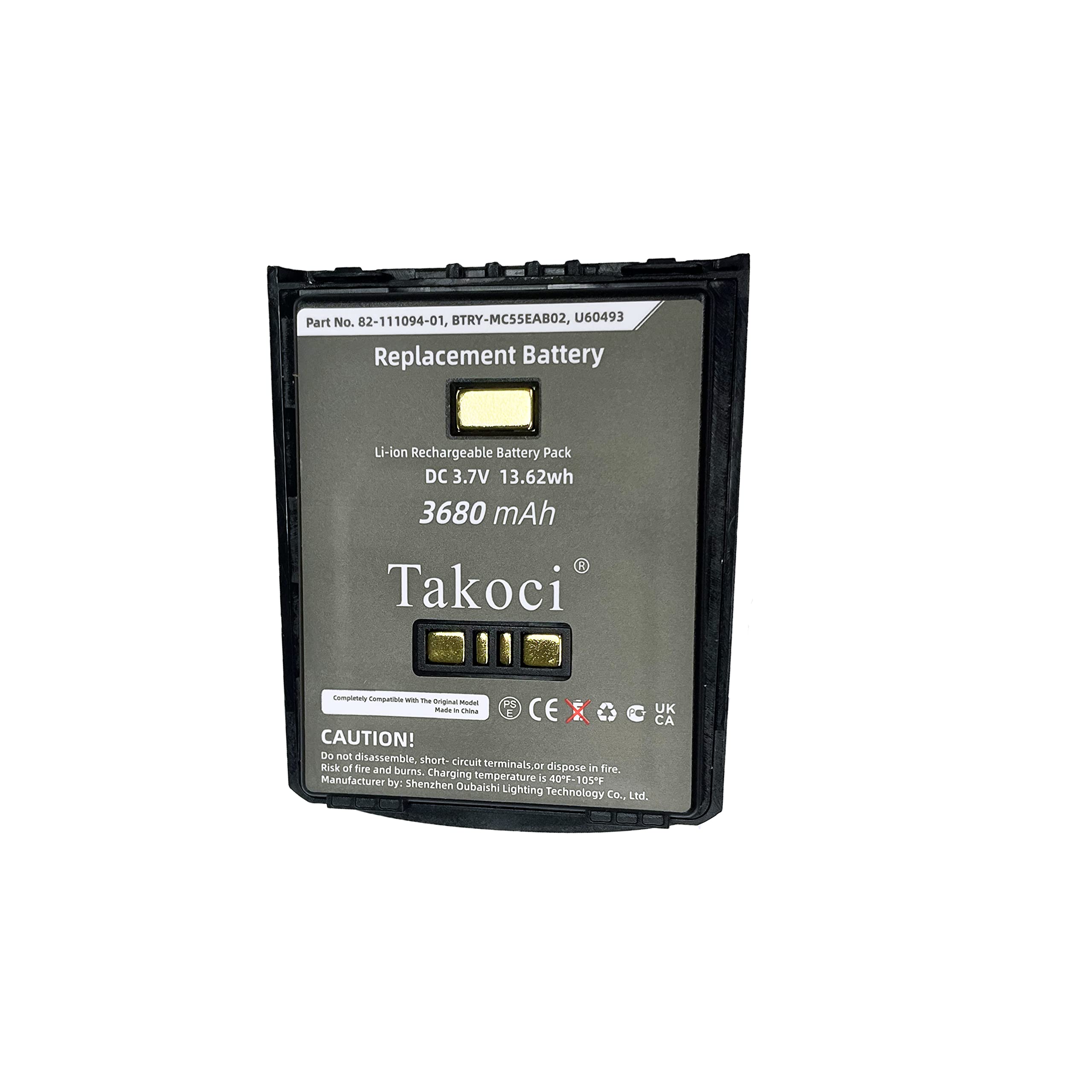 TAKOCI 3680mAh Compatible with Symbol MC55 MC56 MC65 MC67 MC659 Series Mobile Computer, fits Part Number BTRY-MC55EAB02 82-111094-01