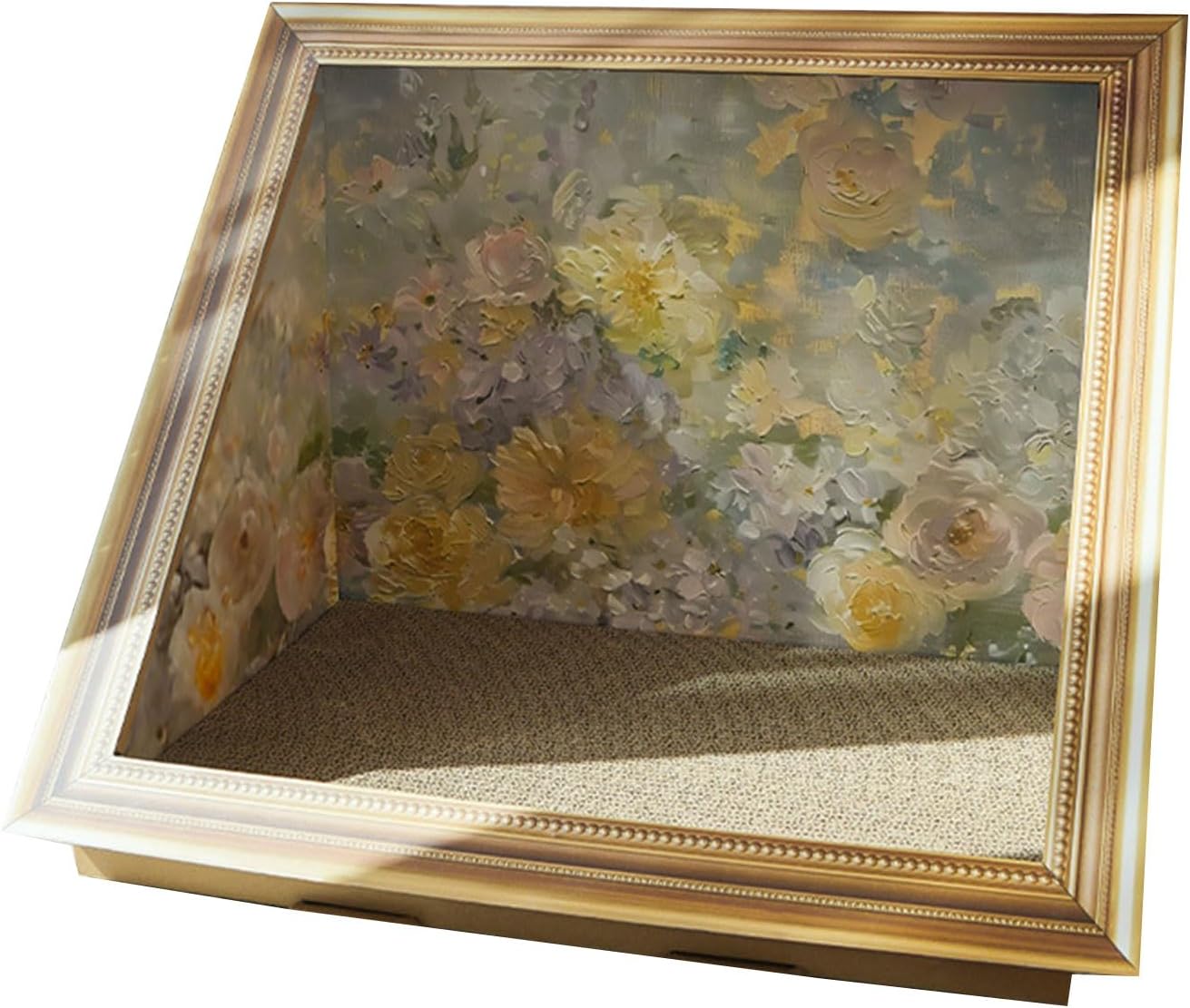 Artistic Oil Painting Cats House Board Art Photo Frame Friendly and Health for Grinding Scratcher Toy Oil Painting Bed