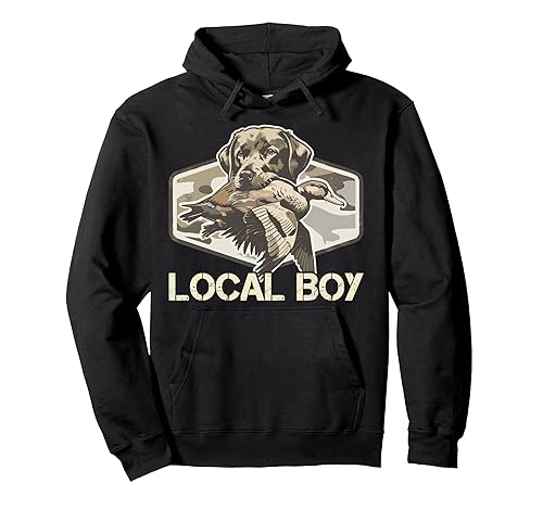 Camo Duck Hunting Dog Local Boy Retro