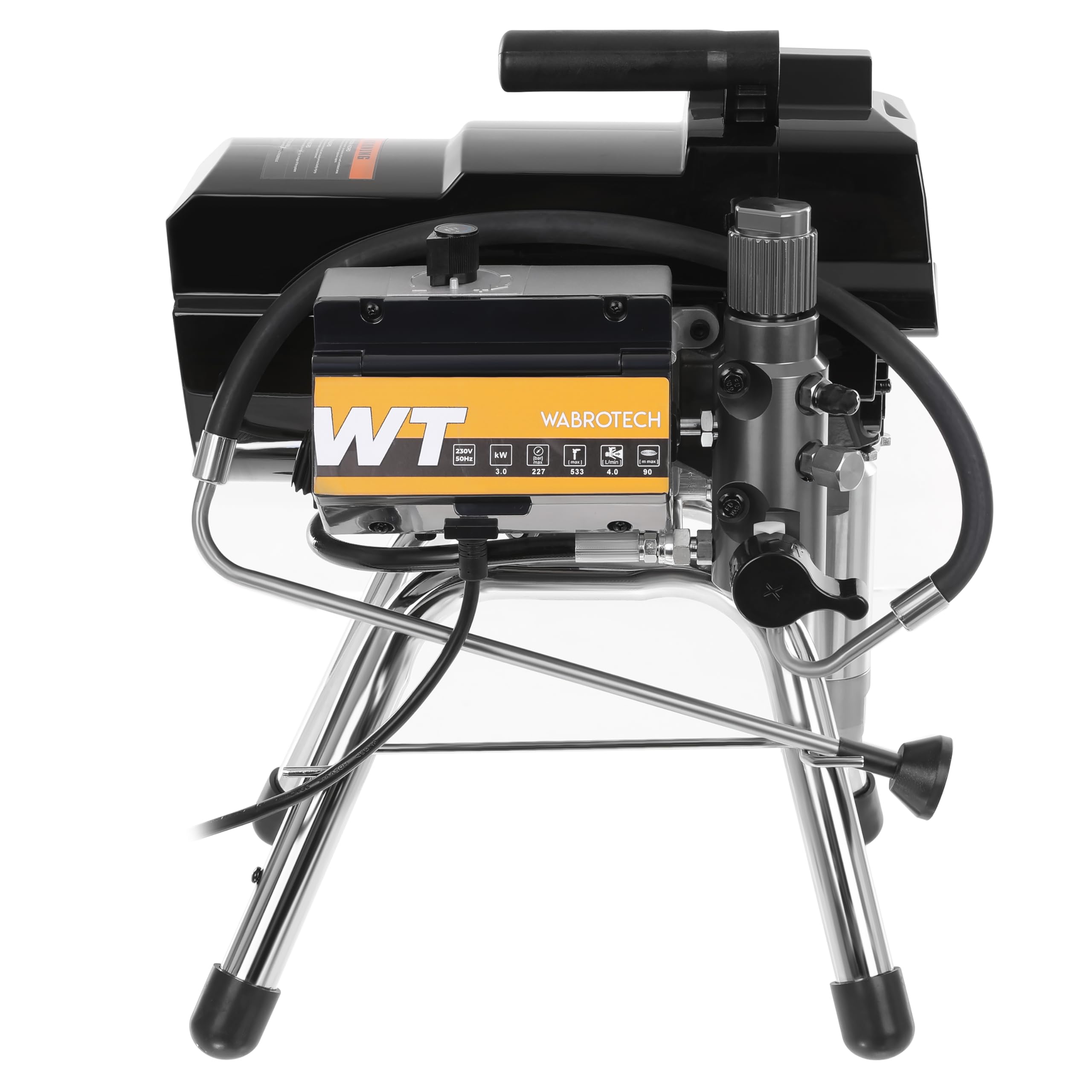 WT40 Airless Peinture 3000 W - 3290 PSI / 227 Bar Pulvérisateur de Peinture Airless - 4 L/Min Pulvérisateurs de Peinture - 140000 m²/an Pistolet a Peinture Electrique avec Tuyau de 15 m