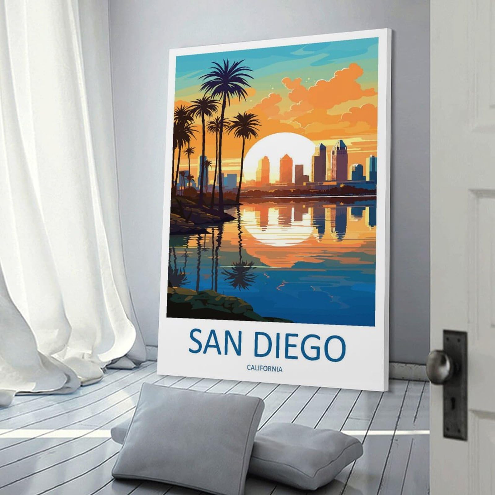 Amazon.com: ZJLAMZ San Diego Travel Print San Diego Décor San