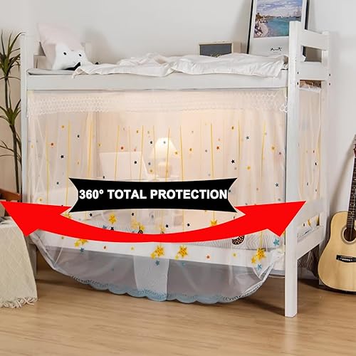 Vista 67 de 4 postes esquineros para dormitorio de estudiantes, litera, mosquitera, mosquitera, cortinas de cama para estudiantes, dormitorio, escuela