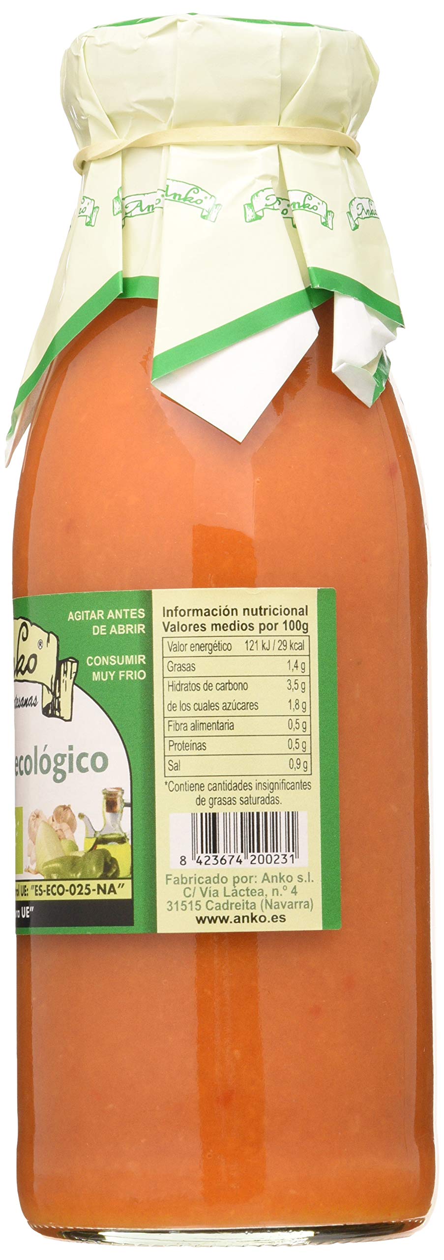 Anko Gazpacho Ecologico 500Ml 200 g