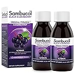 Sambucol Black Elderberry Syrup - Sambucus Elderberry Syrup, Black Elderberry Liquid, Immune Support for Kids and Adults, High Antioxidants, Gluten Free - Original Formula, 4 Fl Oz, 2-Pack