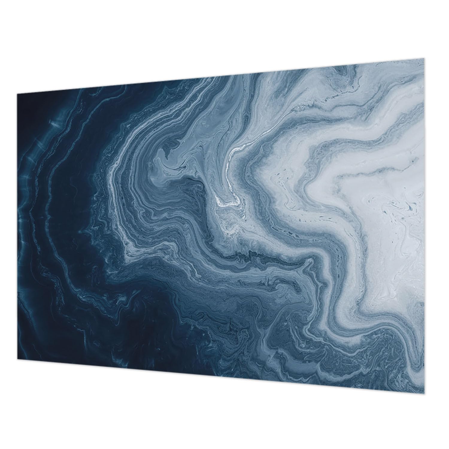Papier peint vagues bleues lavable avec colle incluse pose facile