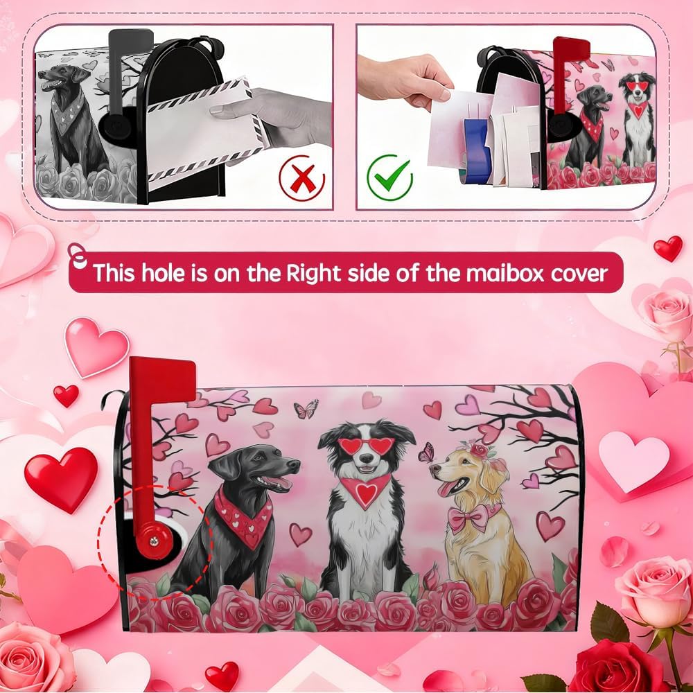 Valentine's Day Magnetic Mailbox Cover, Made of Polyester Oxford Cloth, UV Resistant, Reusable, Size 21 x 18 inches (8, 21 * 18)