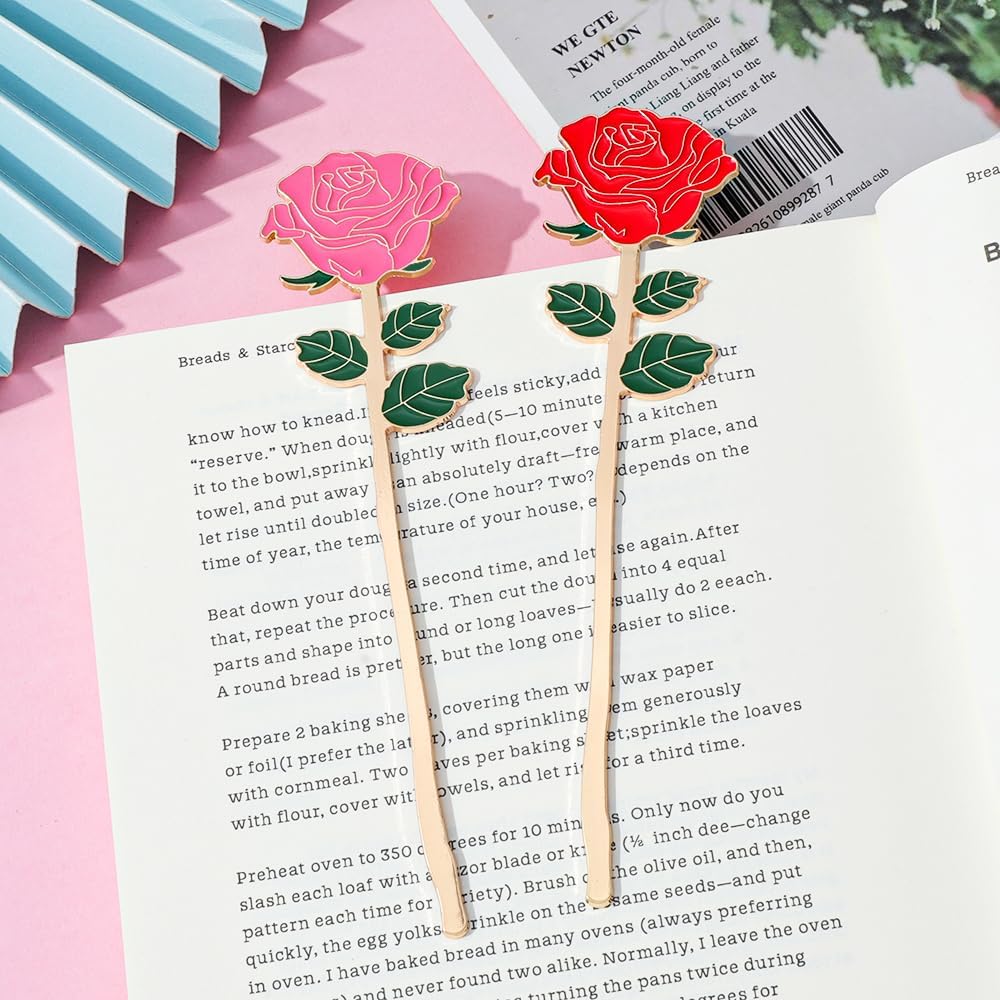 Rose Metal Bookmark Elegant Floral Gift for Her Valentine's Mother's Day image 4