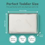 Baby Works Oreiller pour tout-petits - Mousse mémoire douce, supportive et respirante avec couverture en bambou hypoallergénique, Chiropracteur recommandé, Lavable et Amovible, Parfait pour les bébés, les âges 12m+
