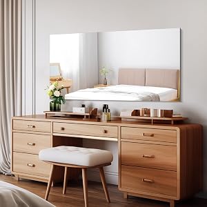 CILIBER Frameless Mirror, 24x48 inch Bathroom Mirrors for Wall, Upgraded Shatterproof Vanity Mirror Over Sink with Polished Edge for Bathroom,Bedroom,Living Room and Entryway