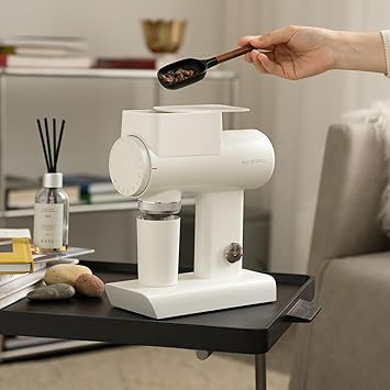 TIMEMORE Sculptor 064S Flat Burr Coffee Bean Grinder, Electric Espresso Grinder with Stepless Coarseness Adjustment, Suitable for Pour over, French Press, Cold Brew - White