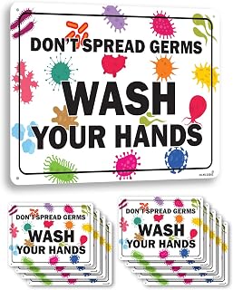 Dont Spread Germs OSHA Notice Rigid Plastic Sign 18 Inch x 12 Inch - 10 Pack