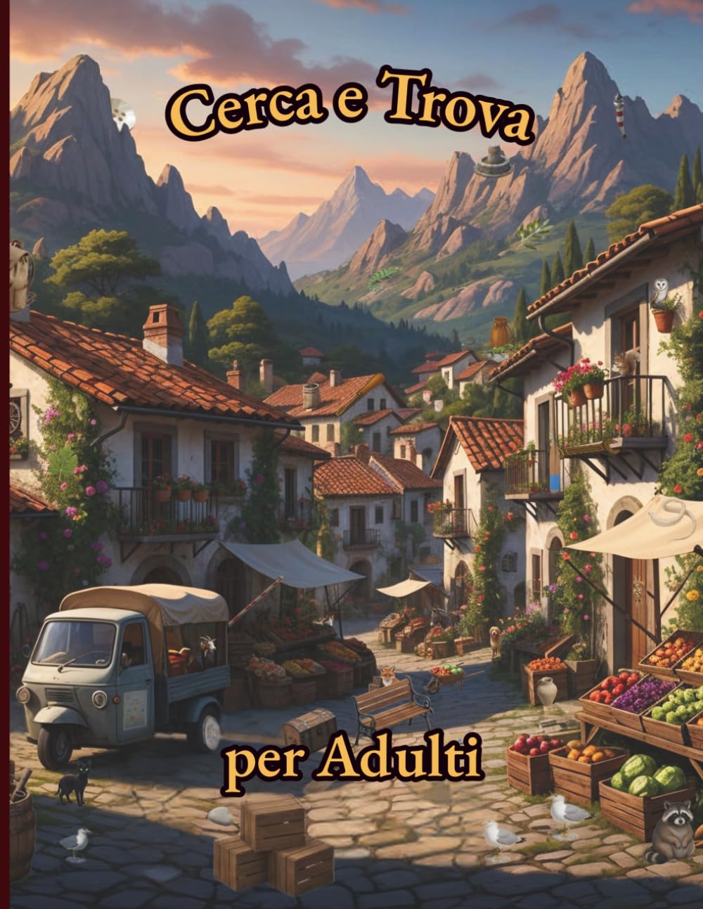 Cerca e Trova per Adulti: 20 Scene Illustrate Ricche di 32 Oggetti Nascosti – Sfida di Osservazione per Adulti e Anziani, Ideale per la Concentrazione e il Relax