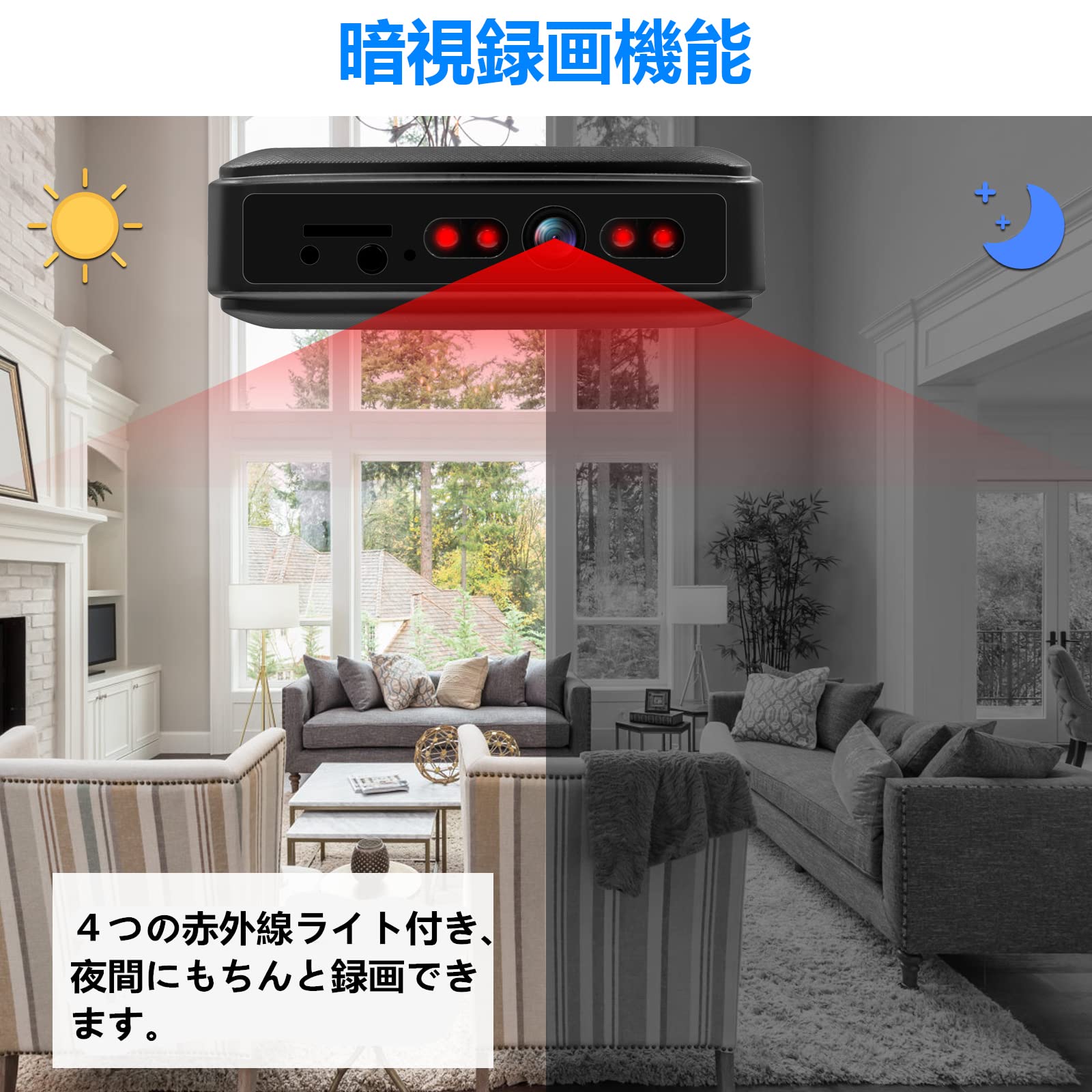 Amazon.co.jp: 小型カメラ 隠しカメラ モバイルバッテリー型 スパイ