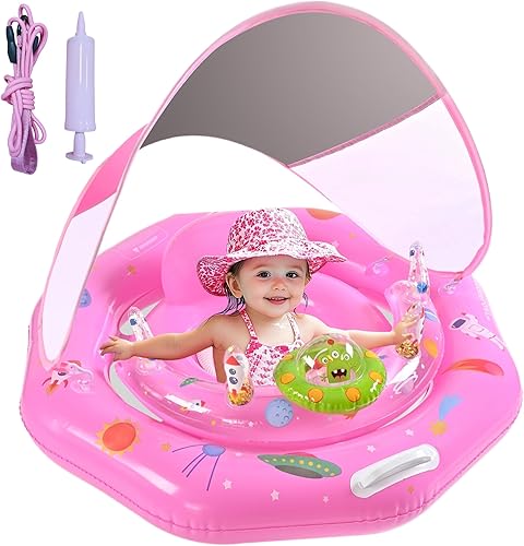 Miniatura 11 de Flotador de piscina para bebé, flotador extra ancho para piscina infantil, flotadores para bebés de 6 a 12 meses, flotador de natación para niños