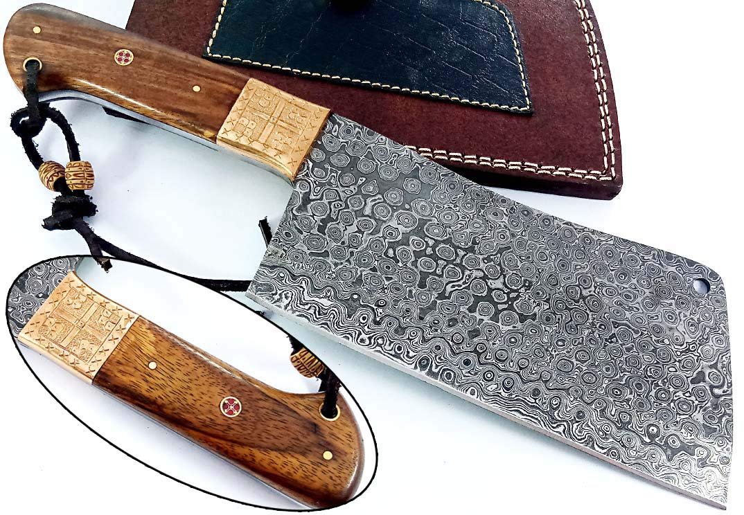 Chef Knife Kitchen Knife Handmade Damascus Steel Blade 2156