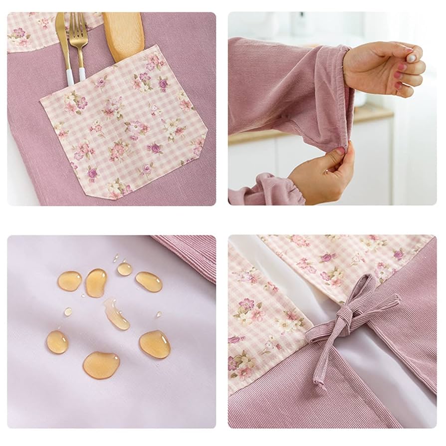 Amazon.co.jp: [JAnjiaLxY] 割烹着 おしゃれ F かっぽう着 綿100