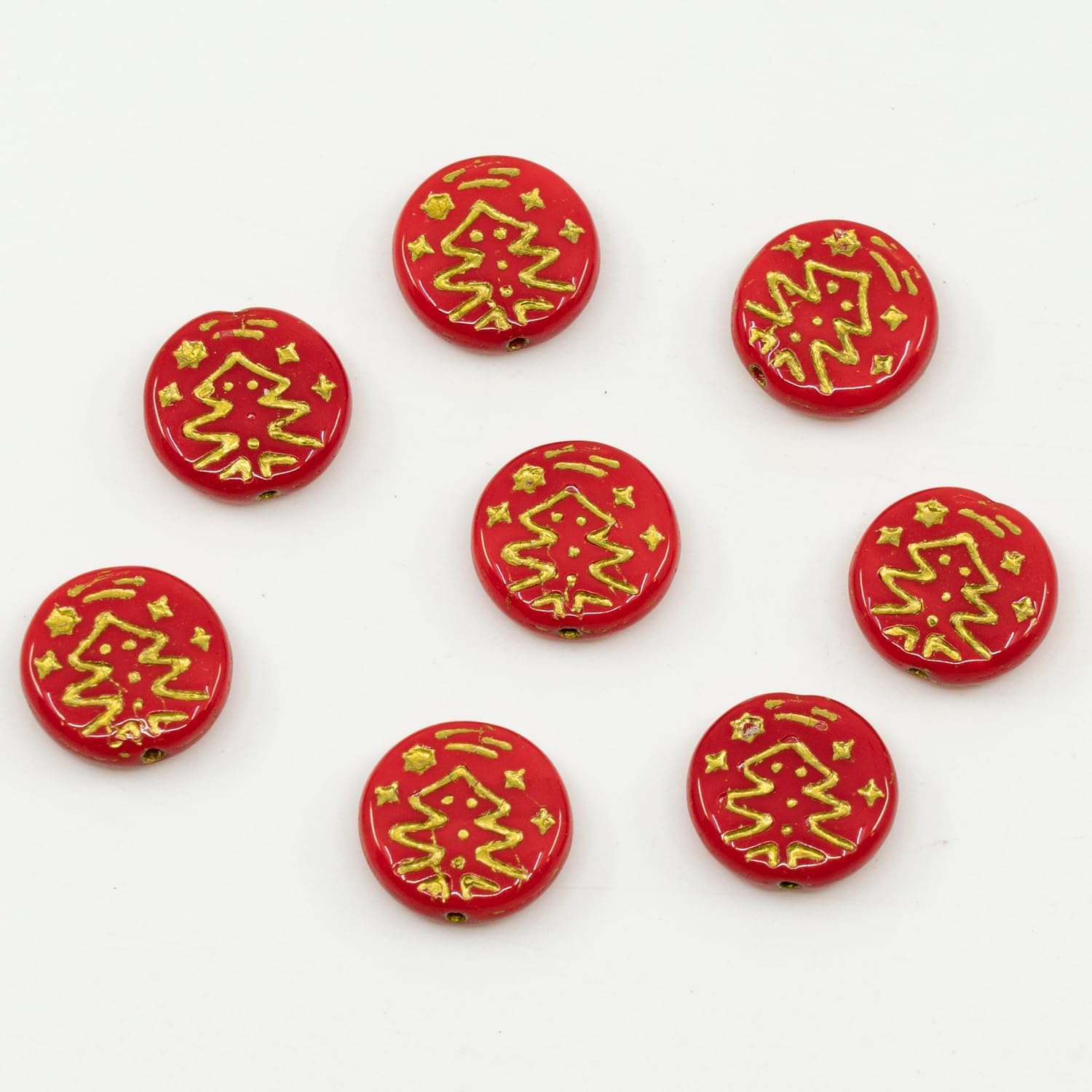 Outlet 10 Grams Heart Beads with Rose, 14 x 14 mm, Black Iris Green (93200-54202), Glass, Czech Republic