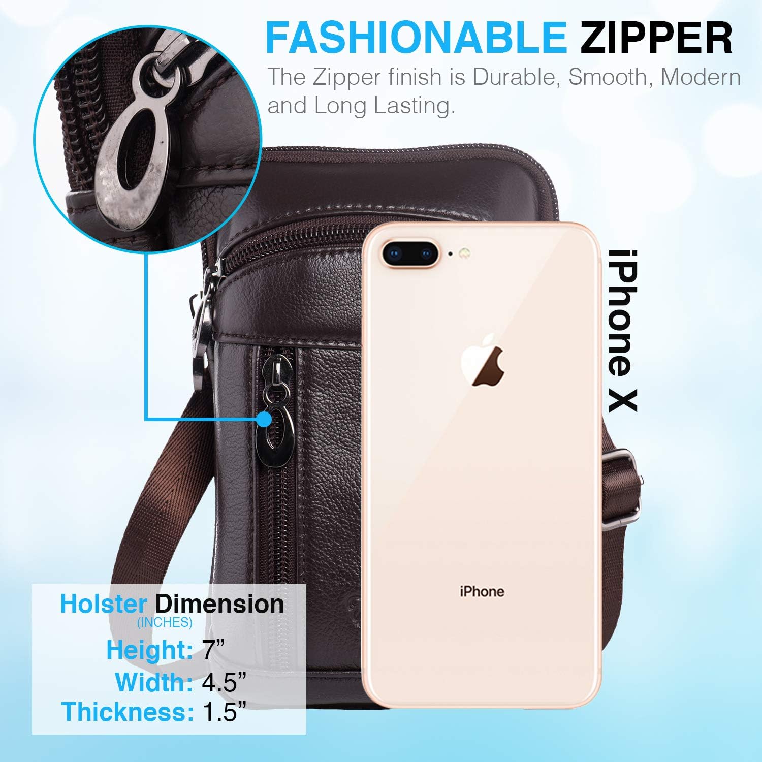 One-Day Sale: Up to 50% Off Hengwin Leather Cell Phone Holster for iPhone 13 Pro Max XR Samsung Galaxy A32 A52s S21 FE S22 Ultra 5G Wallet Case with Belt Clip Loop Pouch Crossbody Purse Messenger Bag with Shoulder Strap (Coffee)